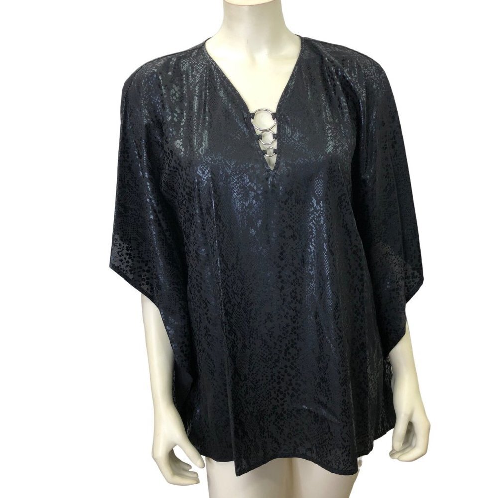 MICHAEL KORS WOMENS V NECK FLUTTER TOP S/M NWT